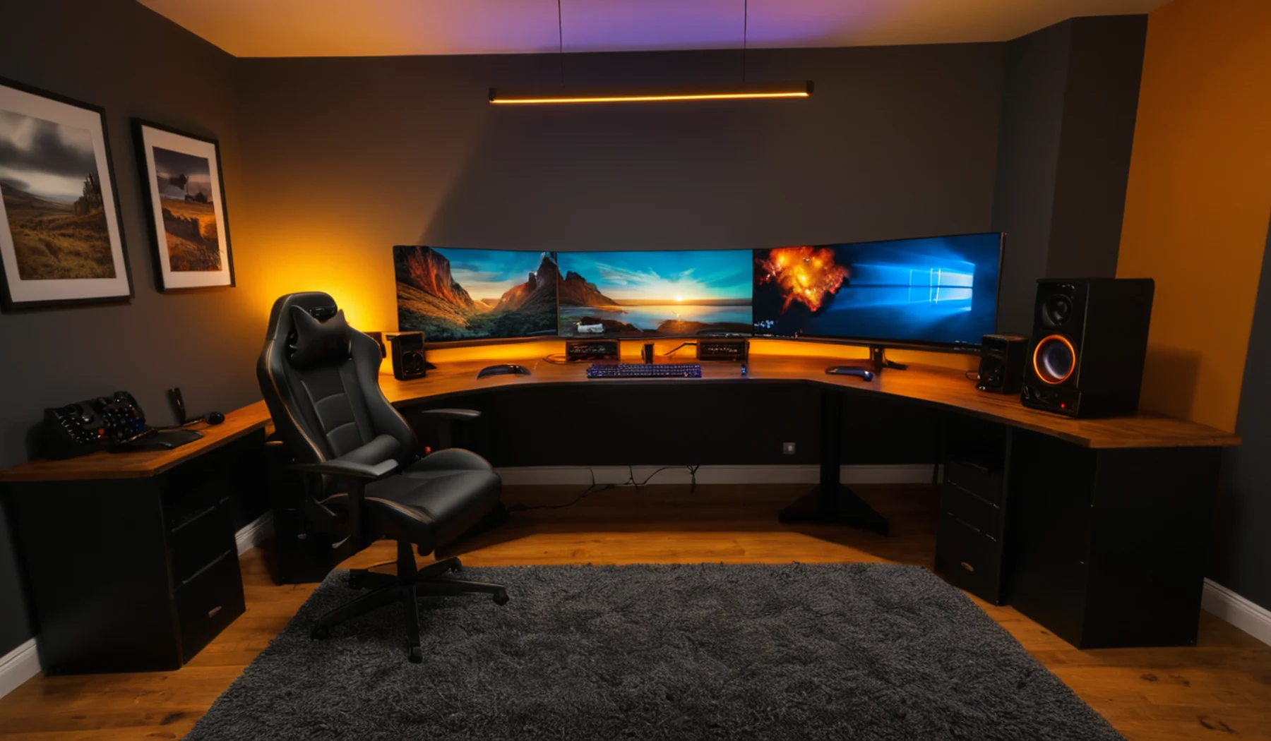 Gaming Room Build Kit — cinematic full gaming room (lifestyle plate)